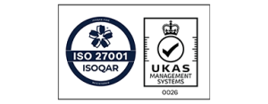 ISO 27001 certified (ISOQAR, UKAS accredited)